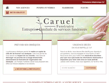 Tablet Screenshot of pompes-funebres-caruel.com
